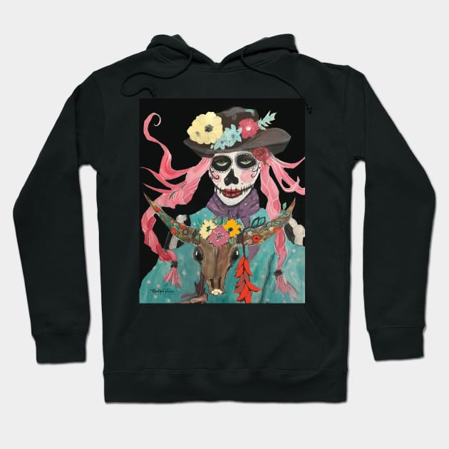 Longhorn Day of the Dead Hoodie by RobinWings